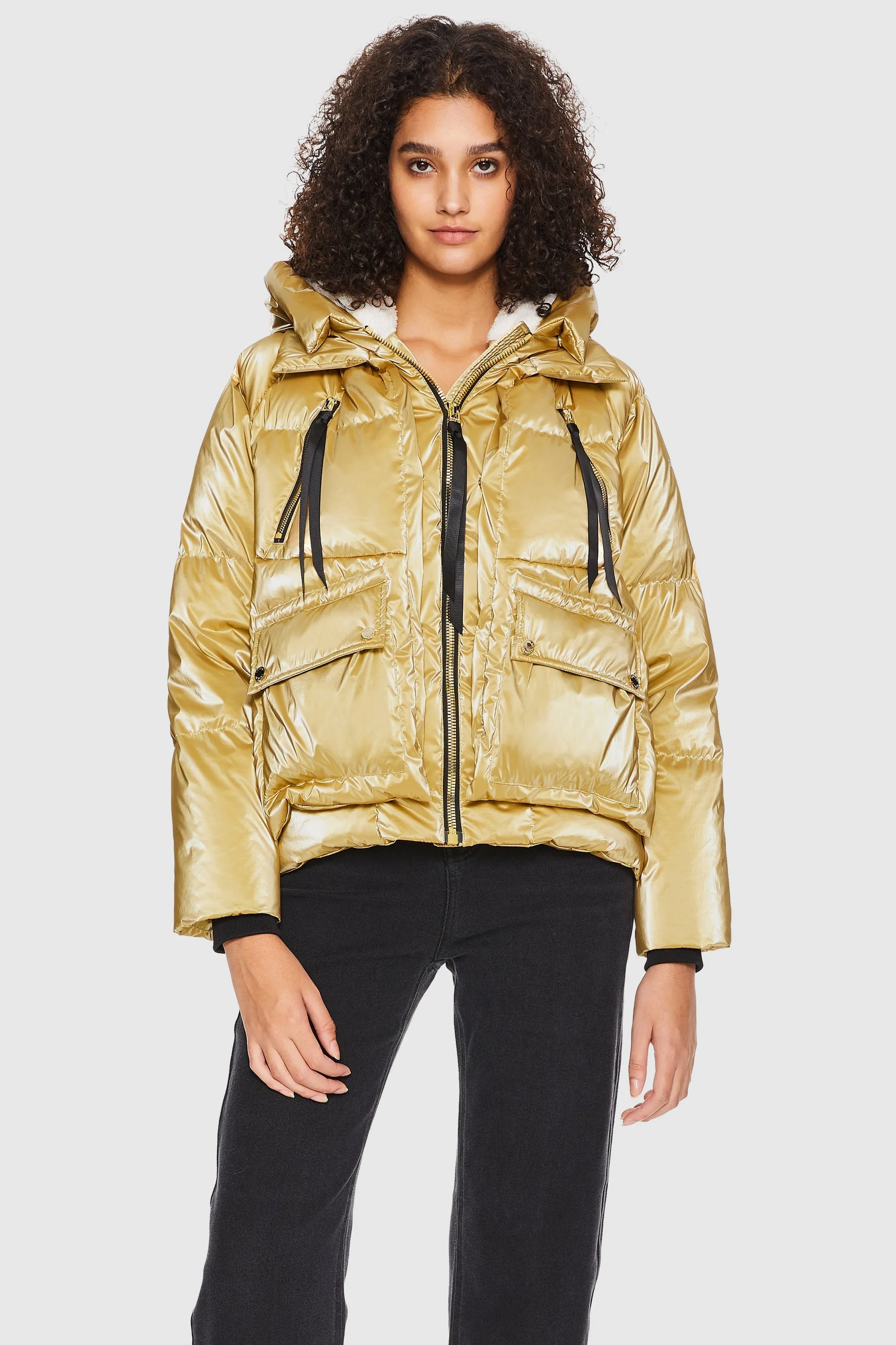 092 Cosmos Cropped Crome Down Jacket