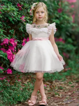 Angel Sleeves Party Tutu Dress