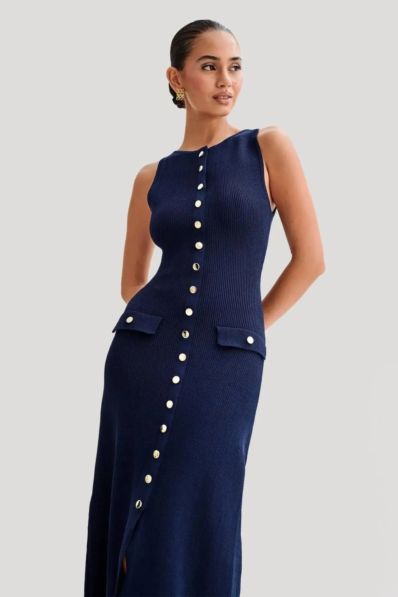 Arie Knitted Midi Dress