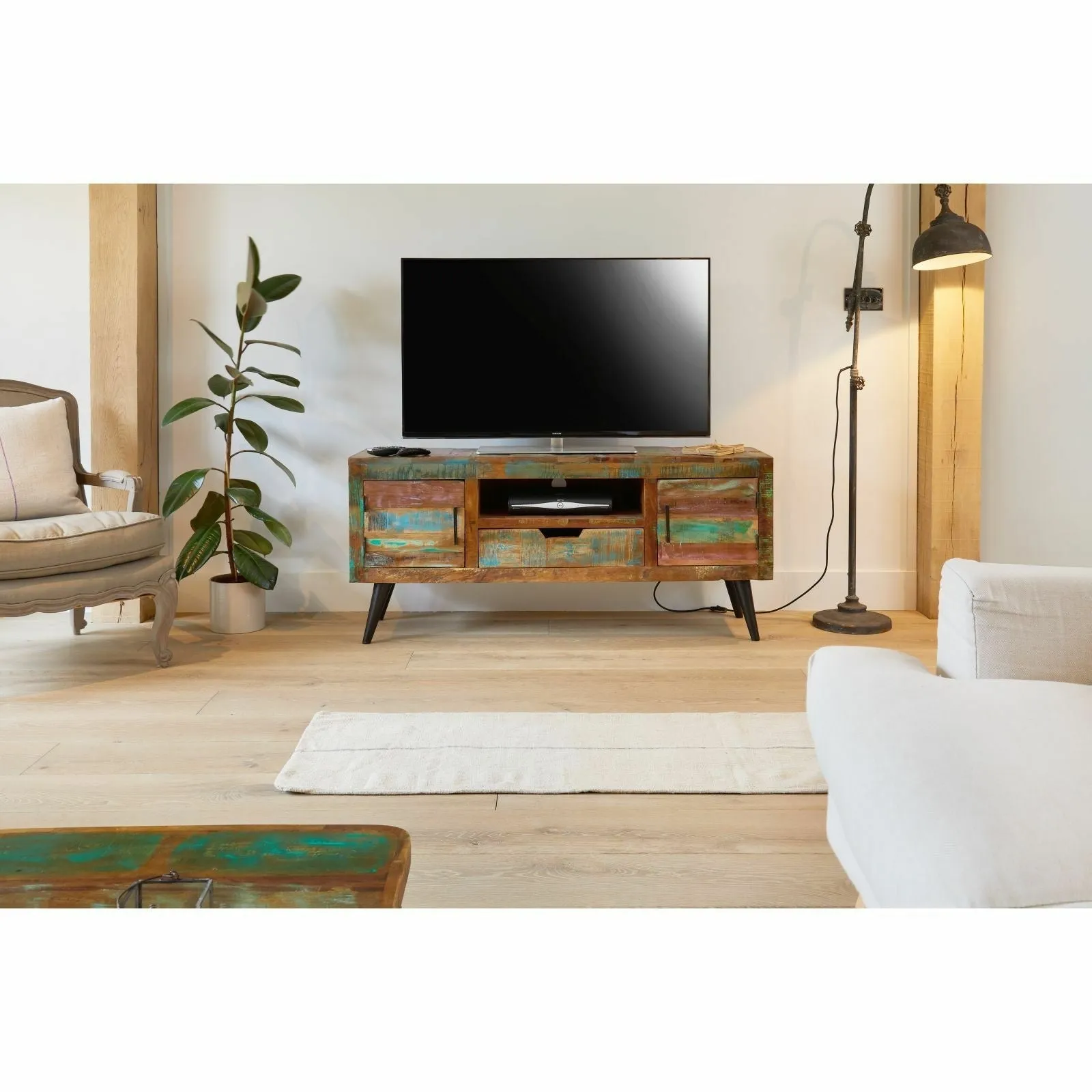 Aspen Scandi Reclaimed Wood Plasma TV Entertainment unit 140cm