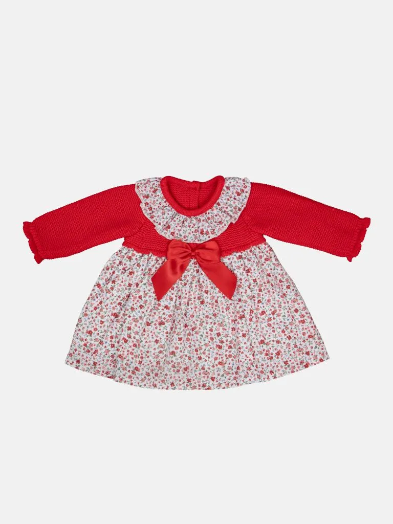 Baby Girl Flores Collection Floral Spanish Dress - Red