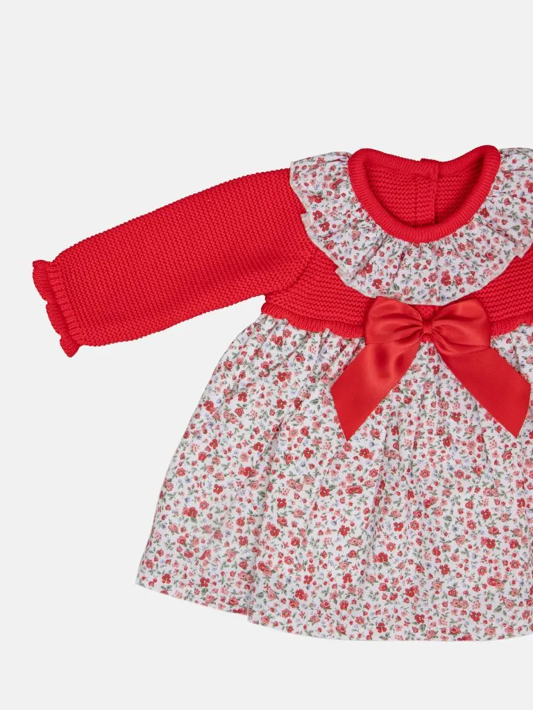 Baby Girl Flores Collection Floral Spanish Dress - Red