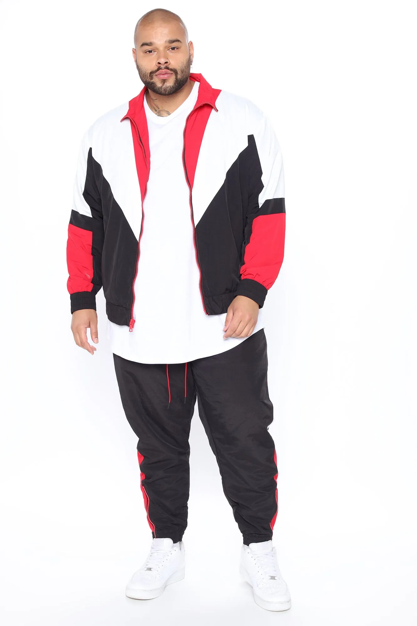 Banks Windbreaker Track Pant - Red/combo