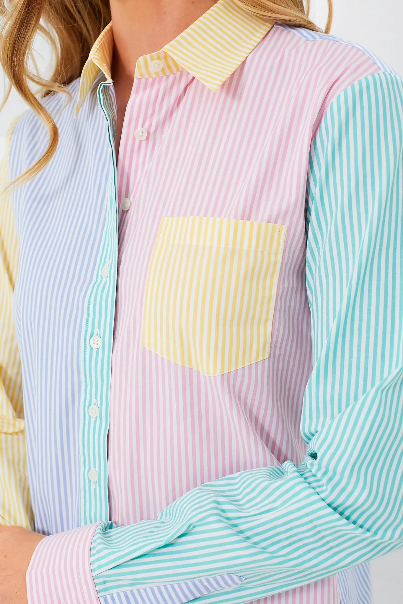 Bright Multi Stripe Boyfriend Shirt