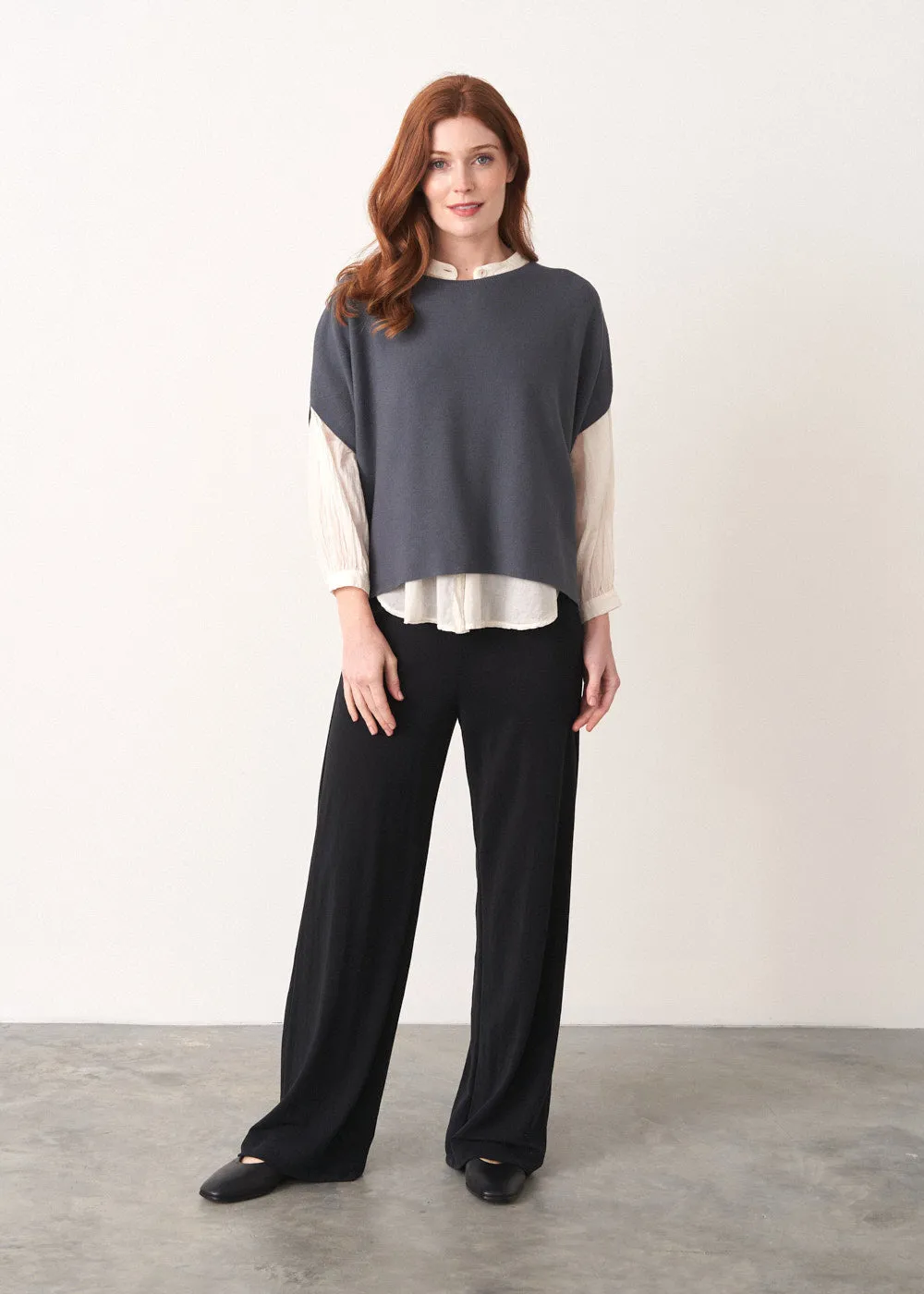 COSIMA SLEEVELESS SWEATER - DARK GREY