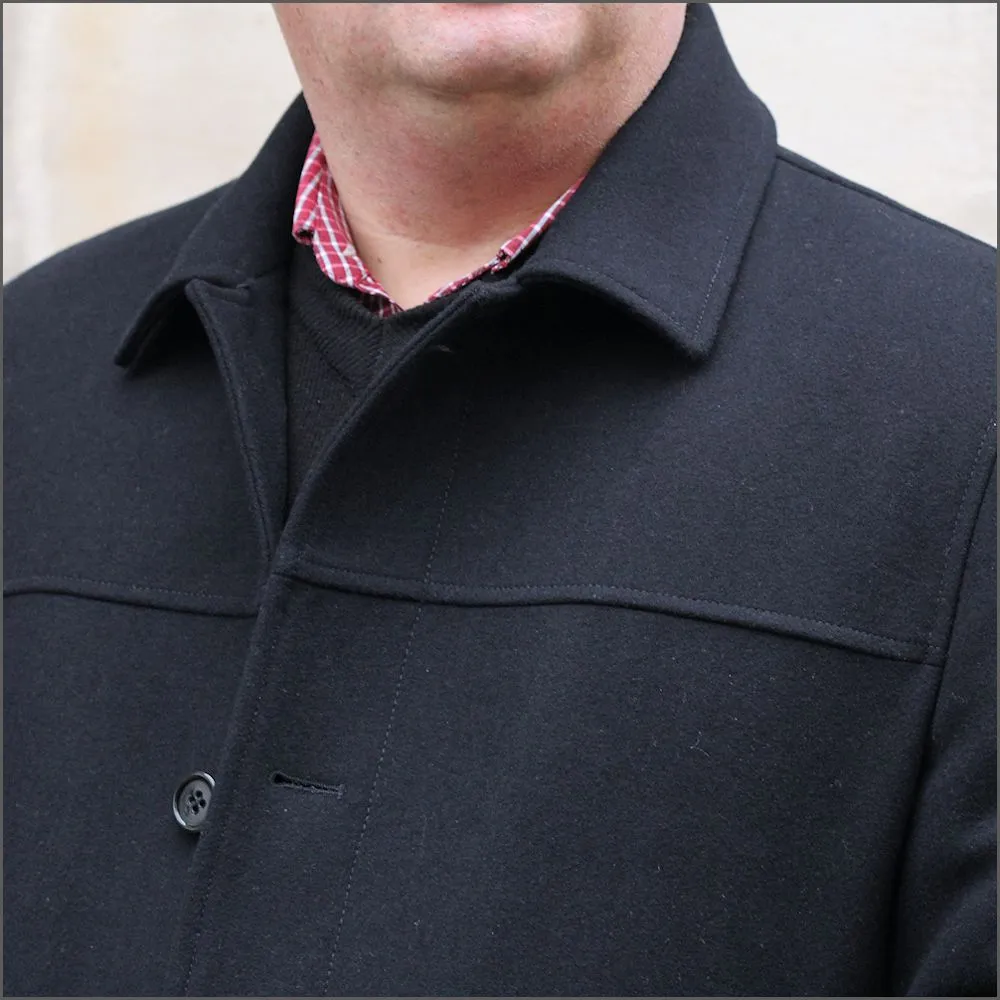 Danson Navy Wool Rich Navy Car Coat>