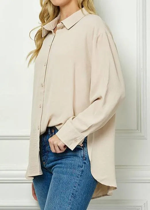 Easy to Love Boyfriend Button Up Shirt