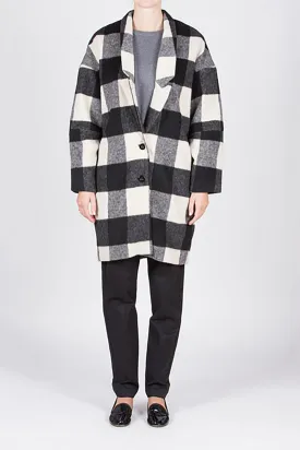 Eden Coat - Black/White Check