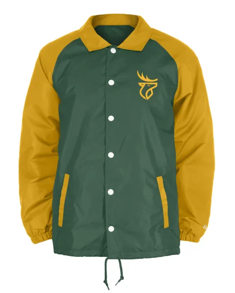 Edmonton Elks New Era Green & Gold Coaches Jacket