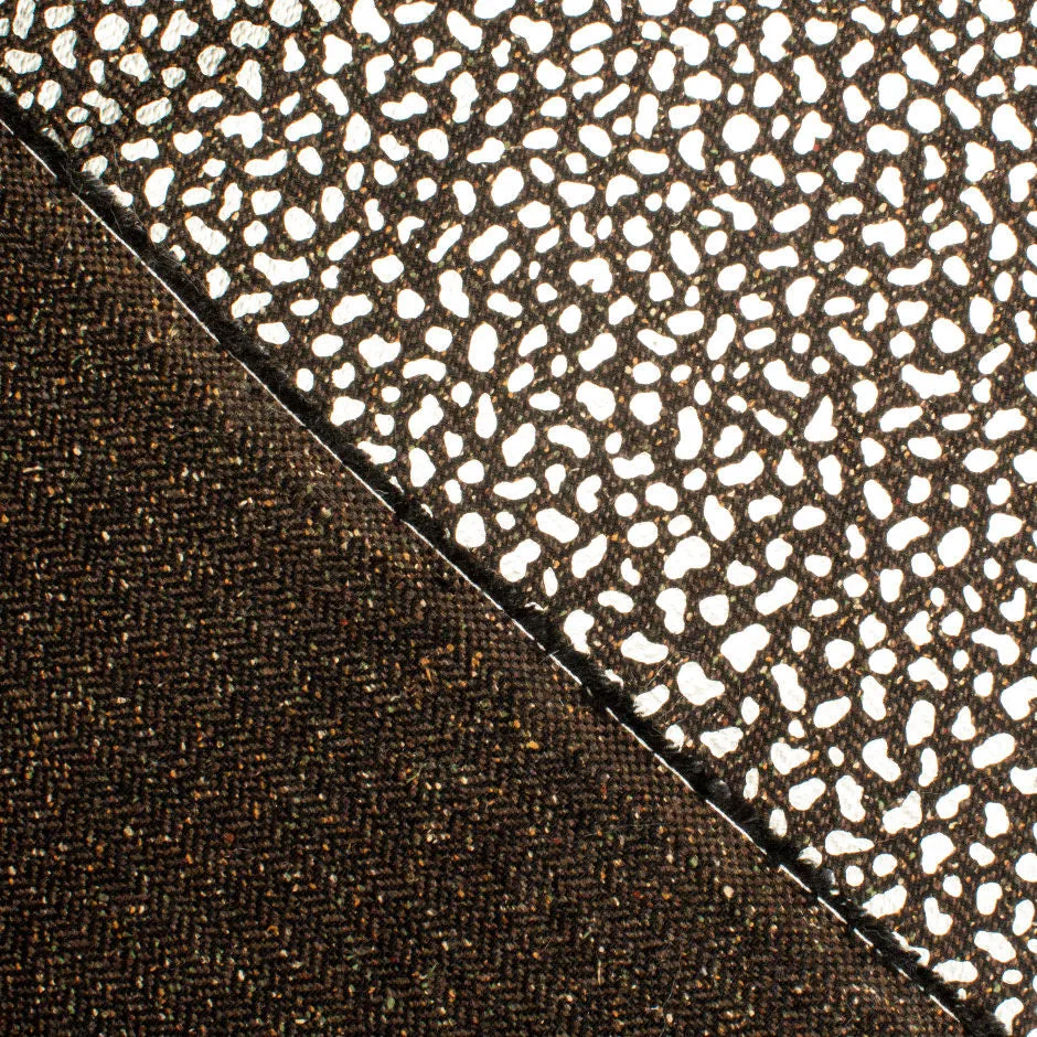 Foil Laminated Brown Tweed Wool