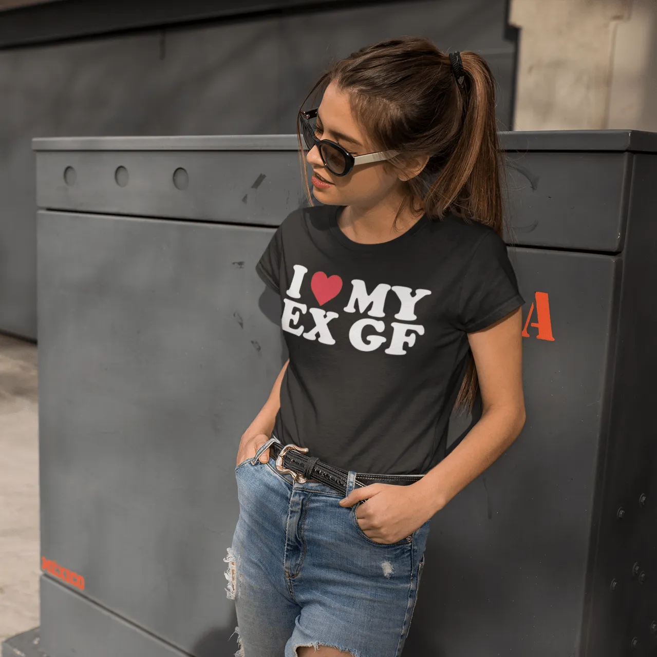 I Love My EX GF Tshirt Short Sleeve 100% Cotton Crew Neck Unisex Top