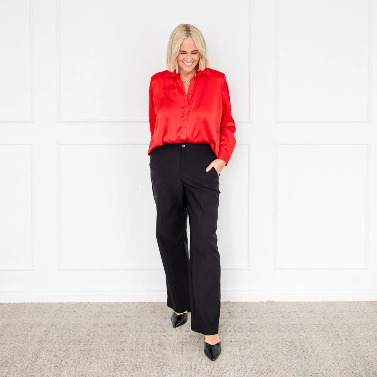 Jacinta stretch pant - black