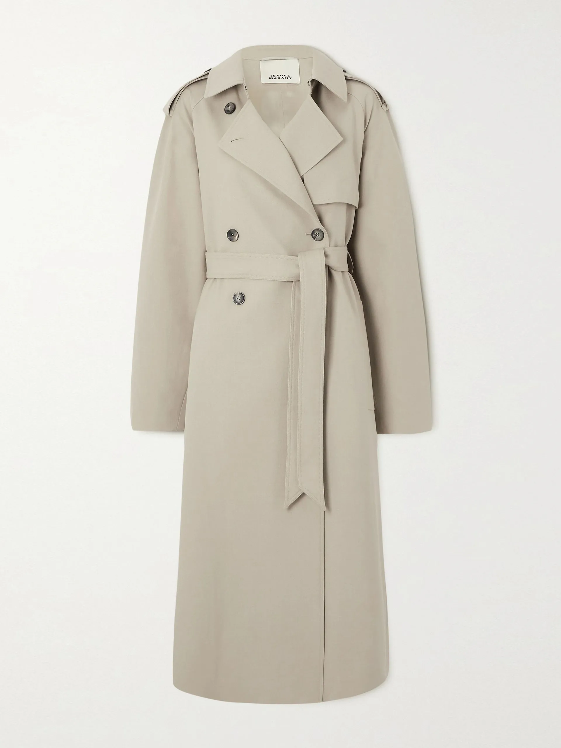 Jepson belted double-breasted wool trench coat