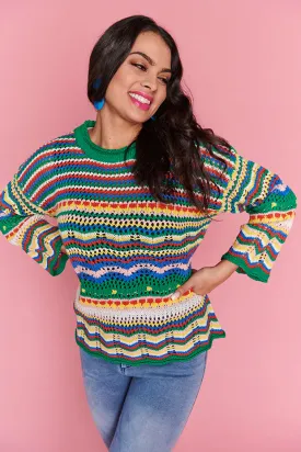 Jordon Green Stripe Jumper