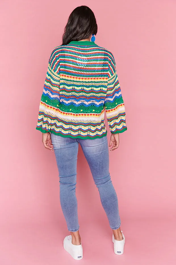 Jordon Green Stripe Jumper