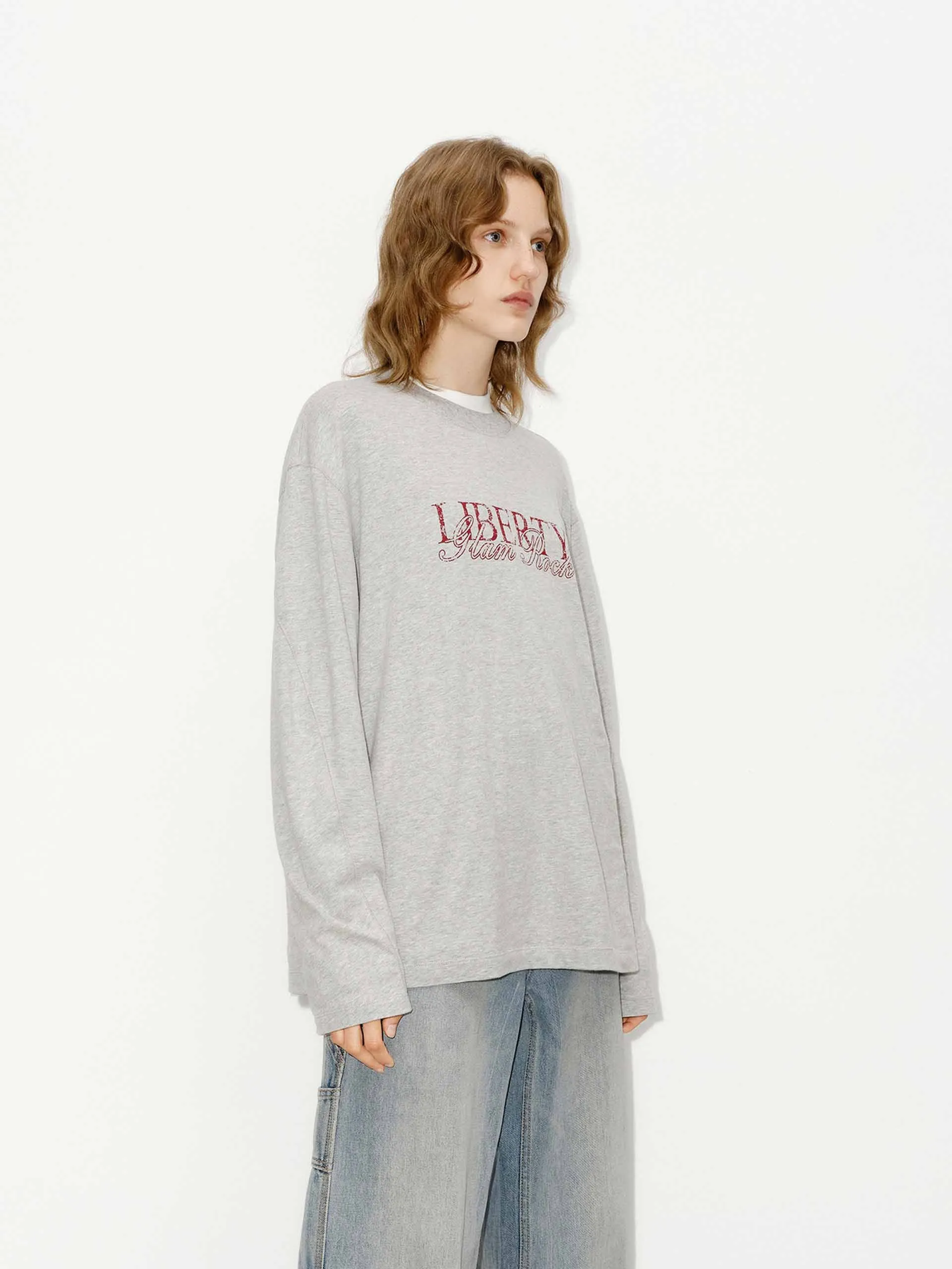 Loose Front Letter T-shirt