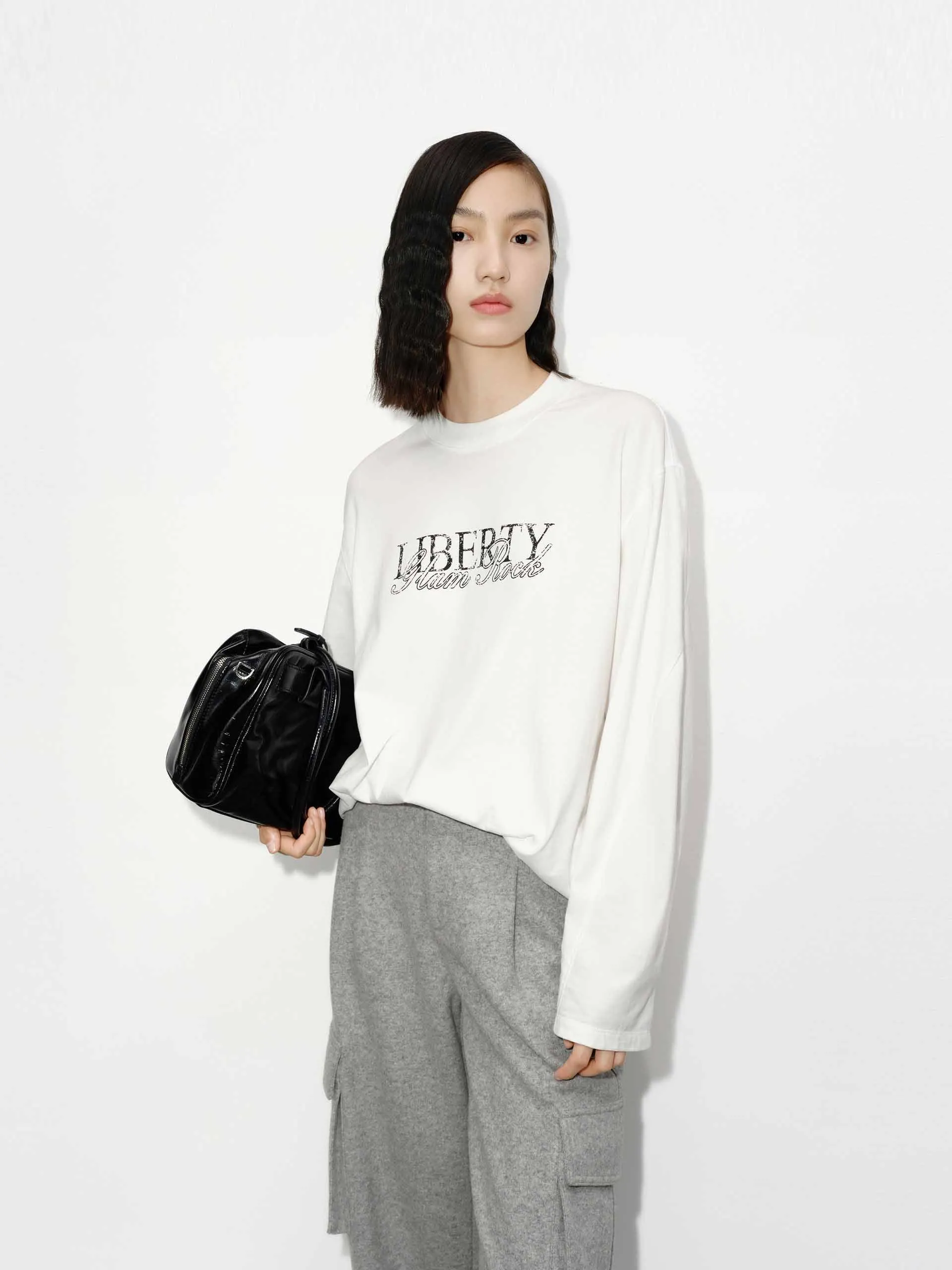 Loose Front Letter T-shirt