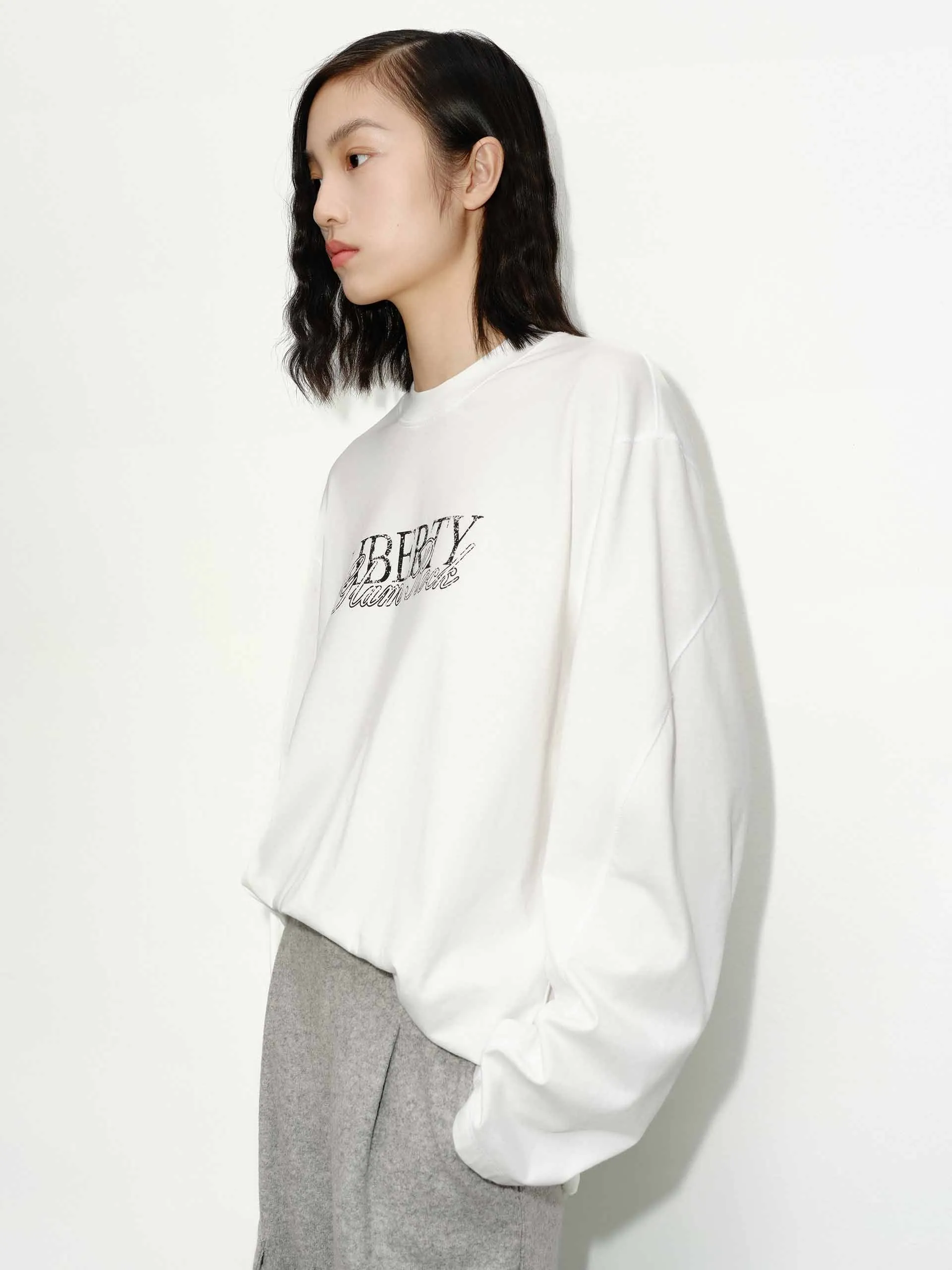 Loose Front Letter T-shirt