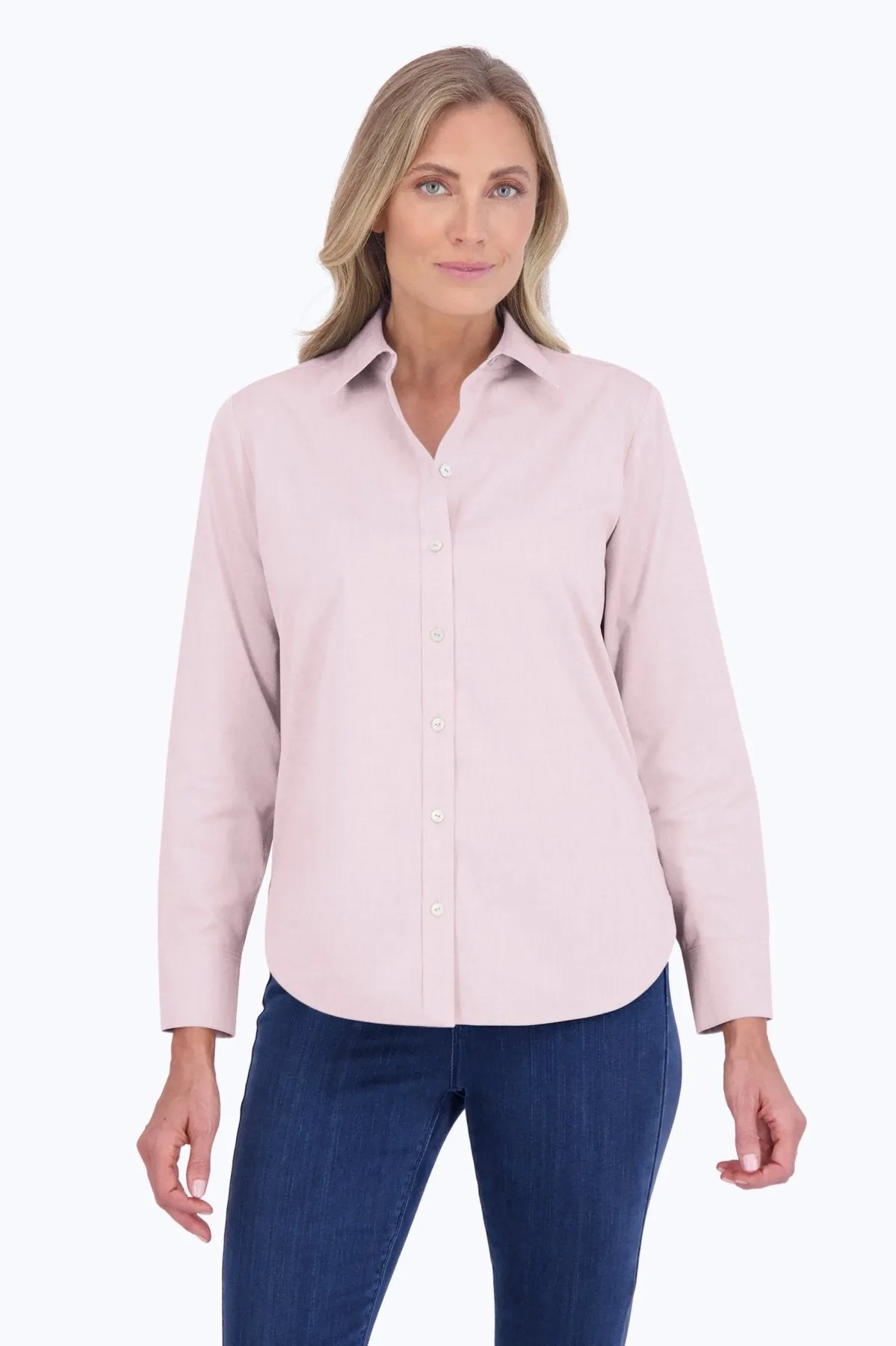 Meghan Long Sleeve Pinpoint No Iron Shirt