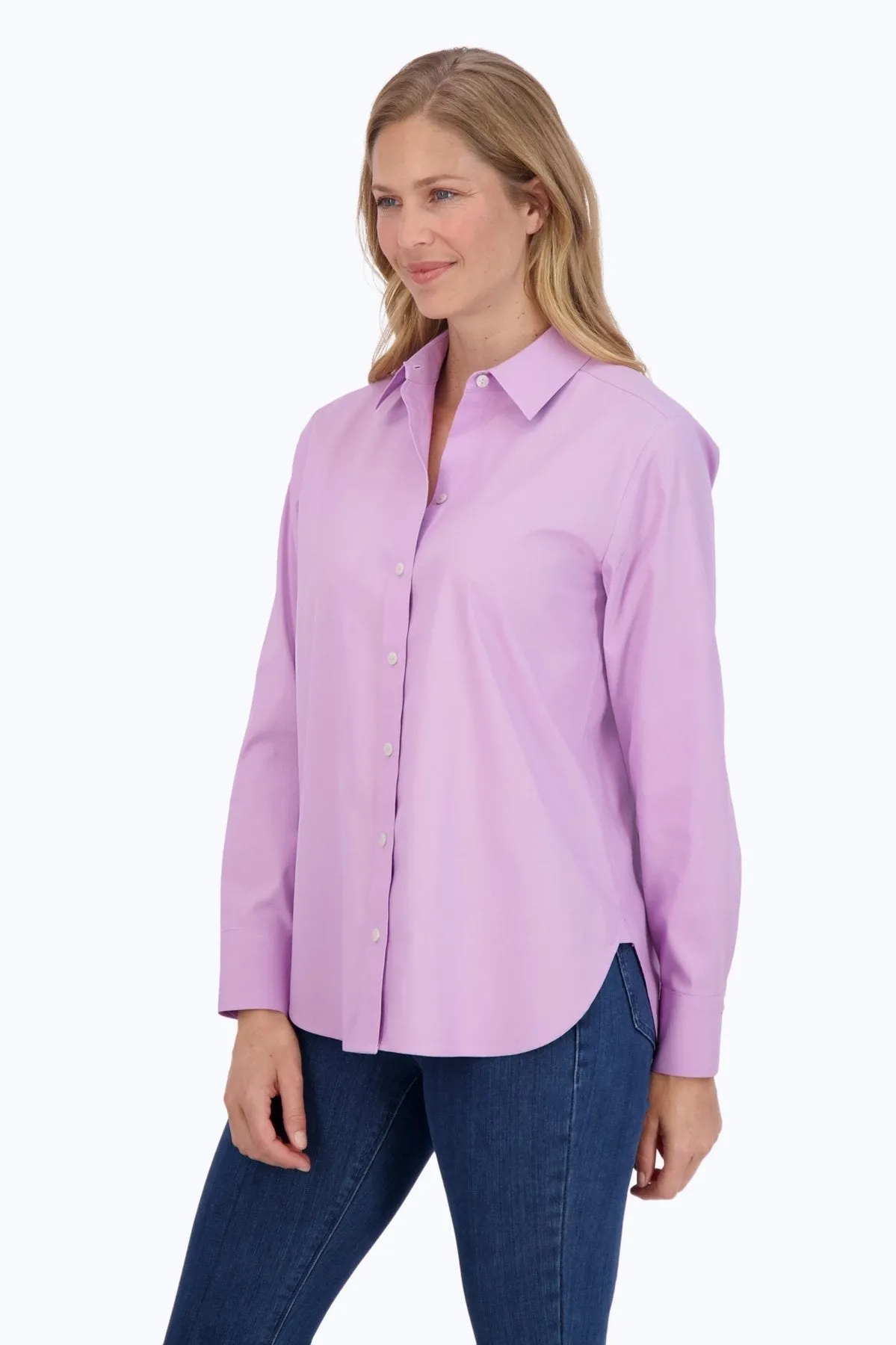 Meghan Long Sleeve Pinpoint No Iron Shirt