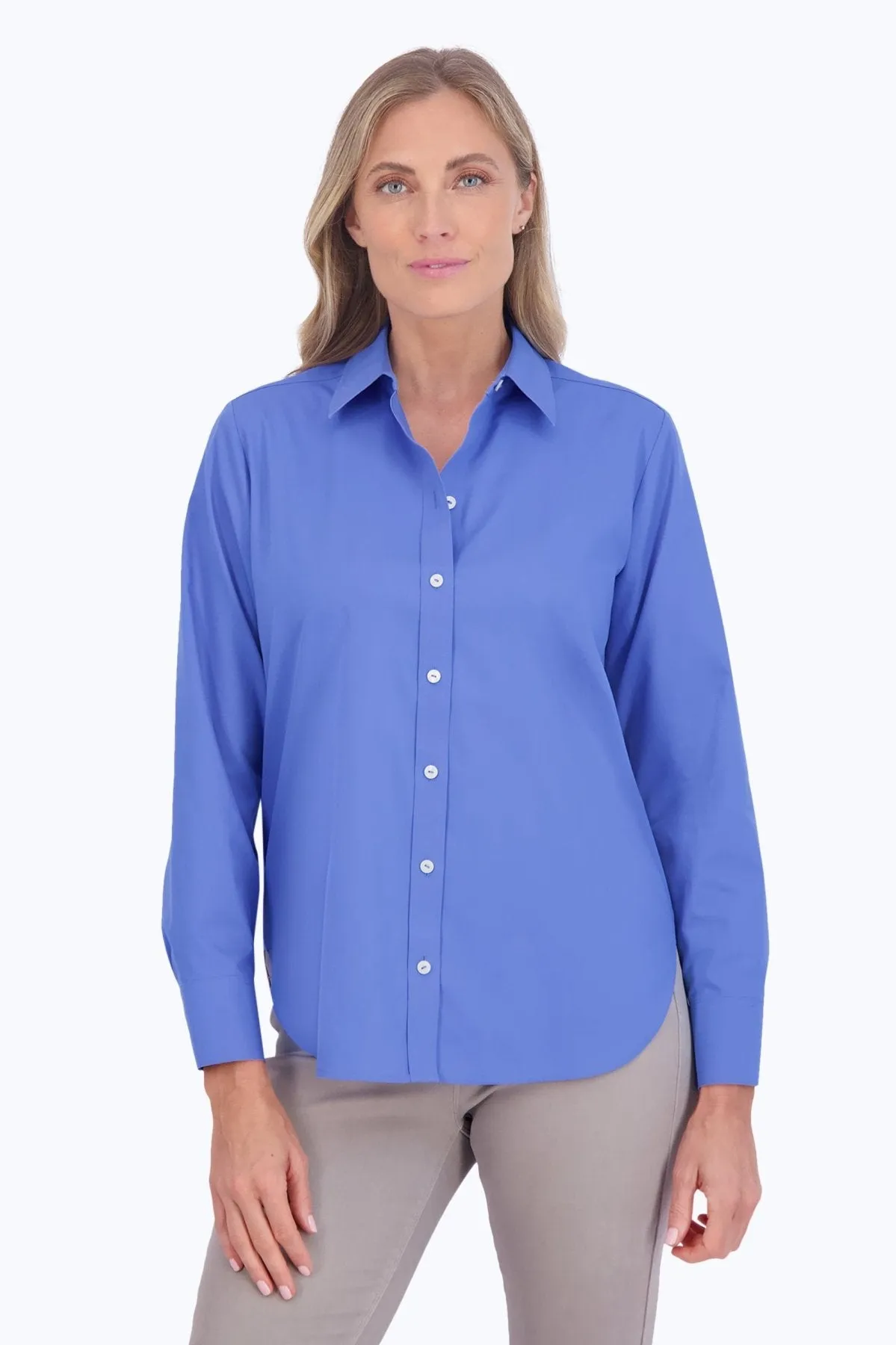 Meghan Long Sleeve Pinpoint No Iron Shirt