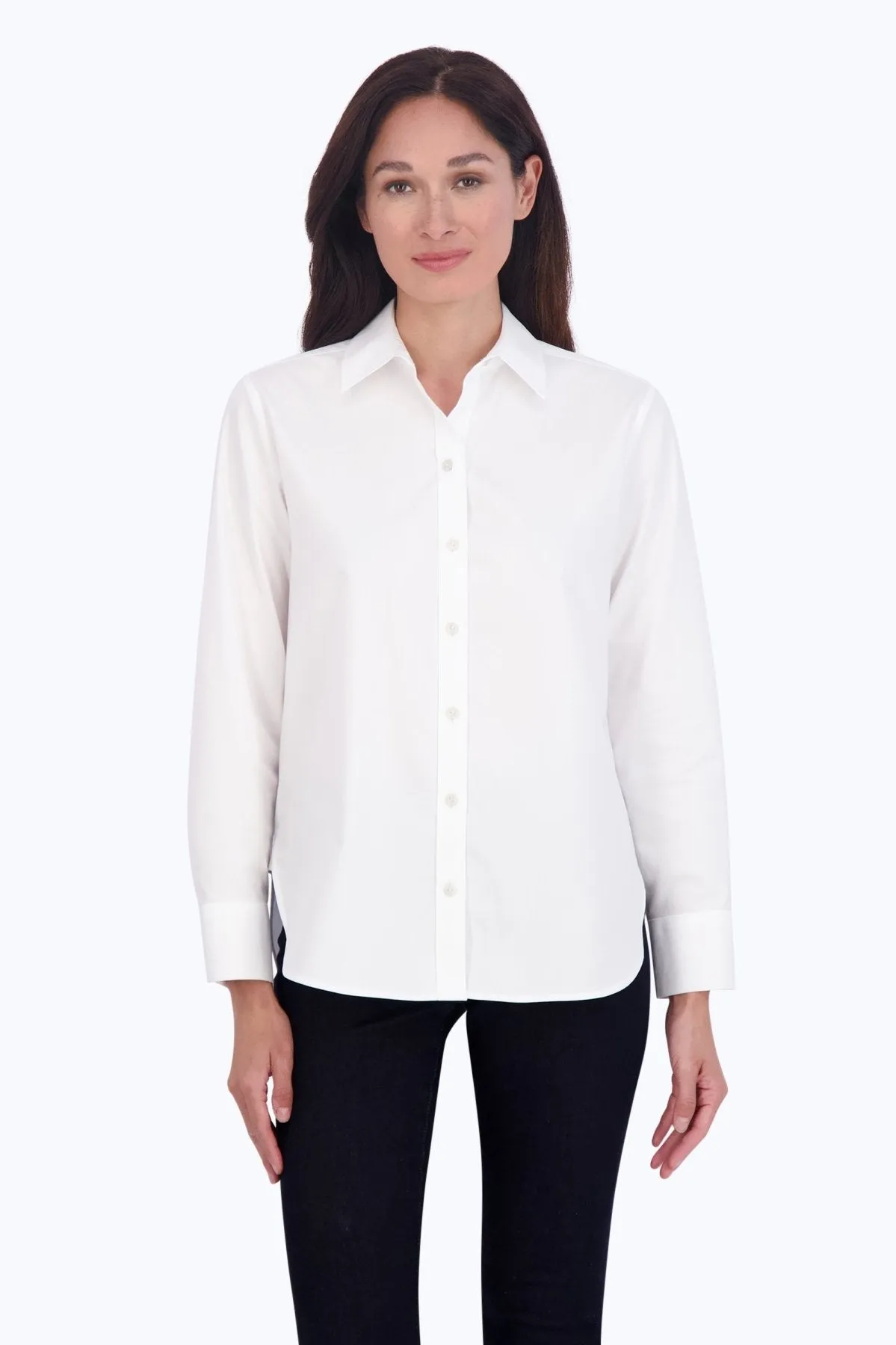 Meghan Long Sleeve Pinpoint No Iron Shirt