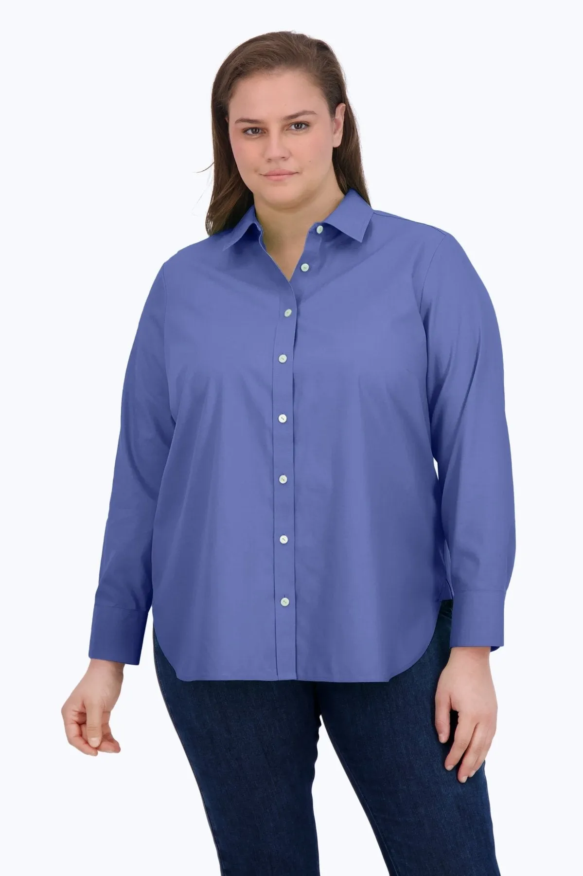 Meghan Long Sleeve Pinpoint No Iron Shirt