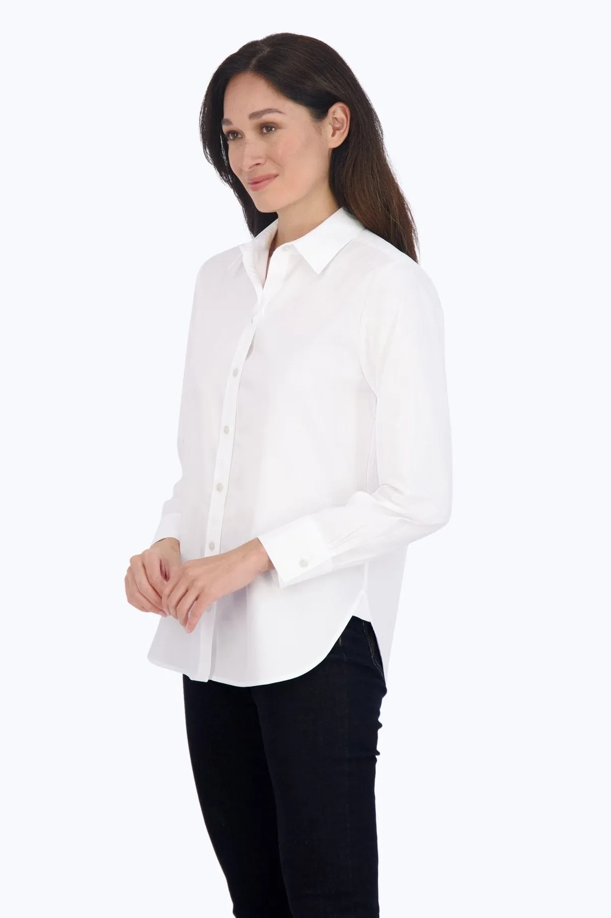 Meghan Long Sleeve Pinpoint No Iron Shirt