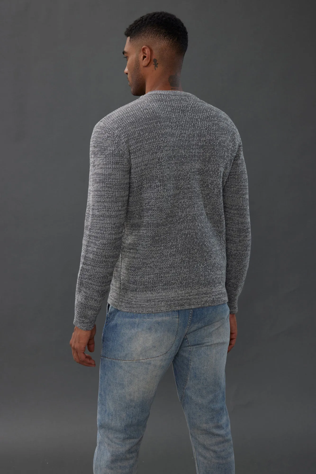 Men's Crewneck Sweater Long Sleeve Vintage Knitted Pullover