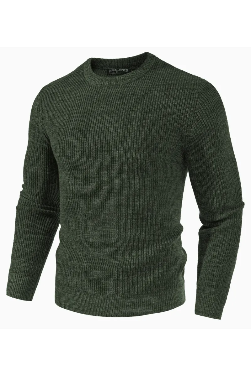 Men's Crewneck Sweater Long Sleeve Vintage Knitted Pullover