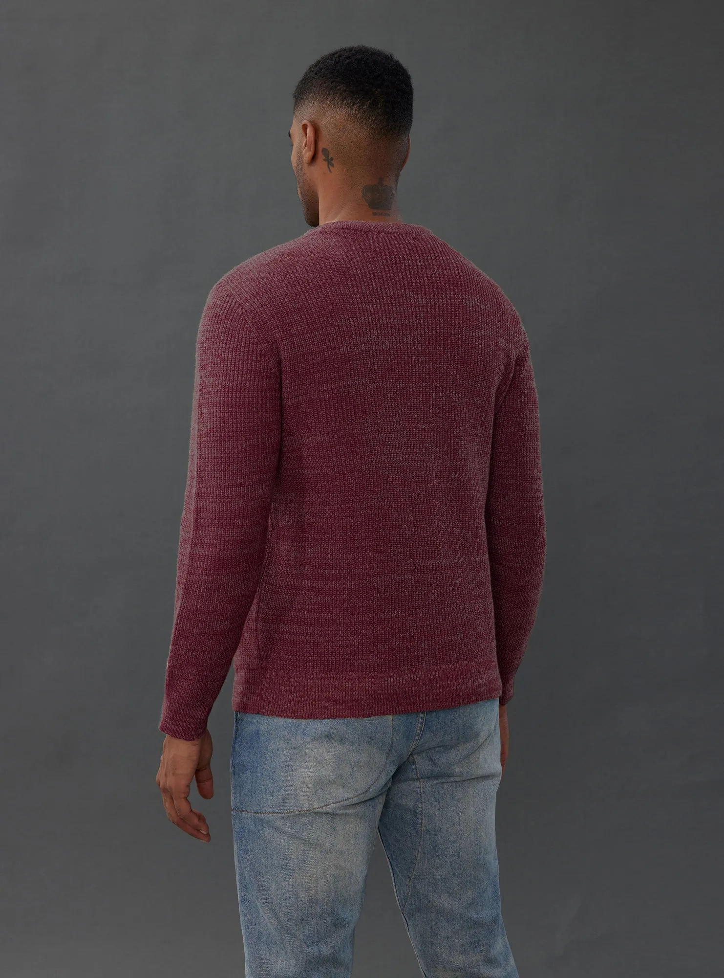 Men's Crewneck Sweater Long Sleeve Vintage Knitted Pullover