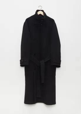 Men's Wrap Coat — Black