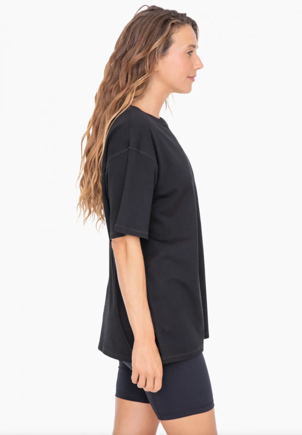 Mono B Womens Organic Cotton Boyfriend, T-Shirt, Black