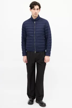 Navy Down & Wool Delabost Puffer Jacket