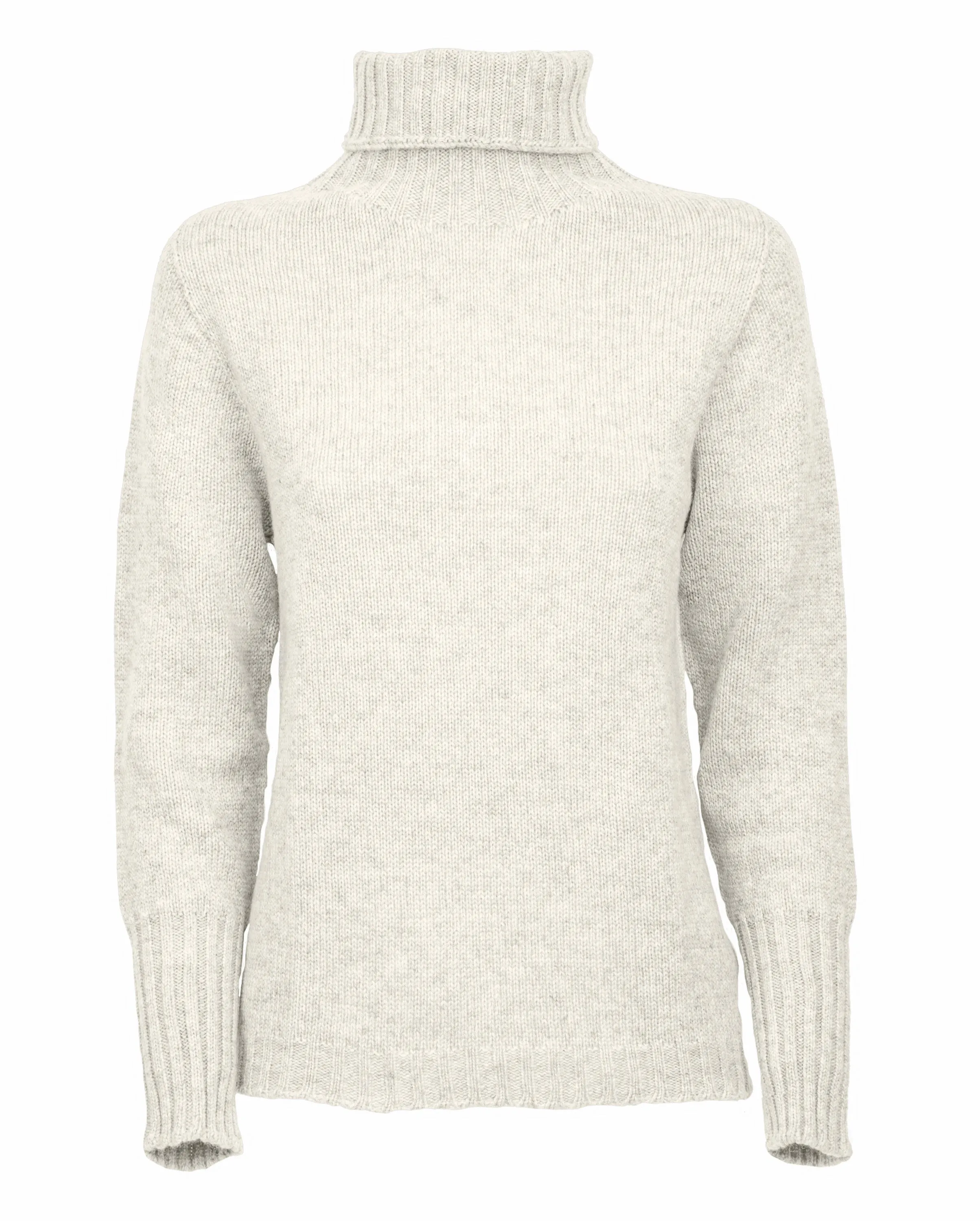 NEW FALL 24 - Women's Classic Cashmere Turtleneck Sweater Milk White