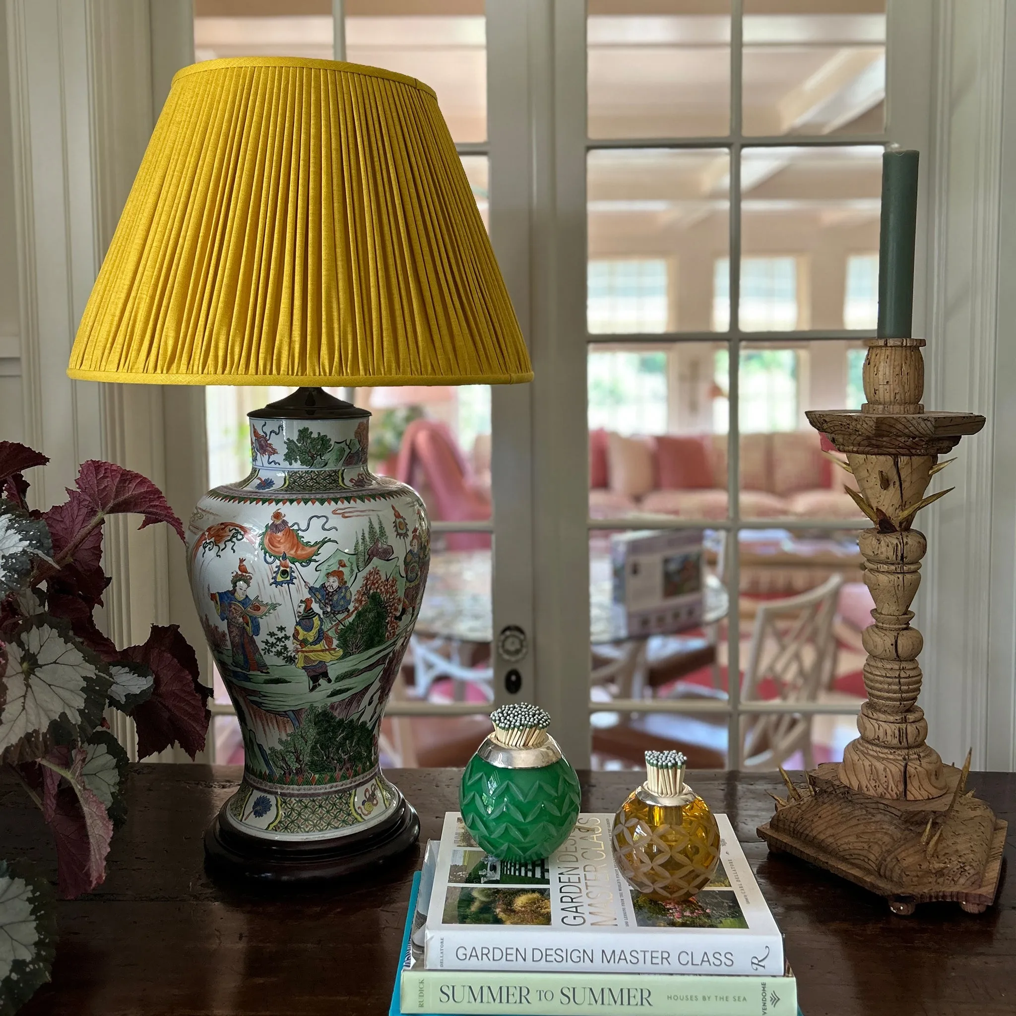 Ochre Yellow Linen Lampshade