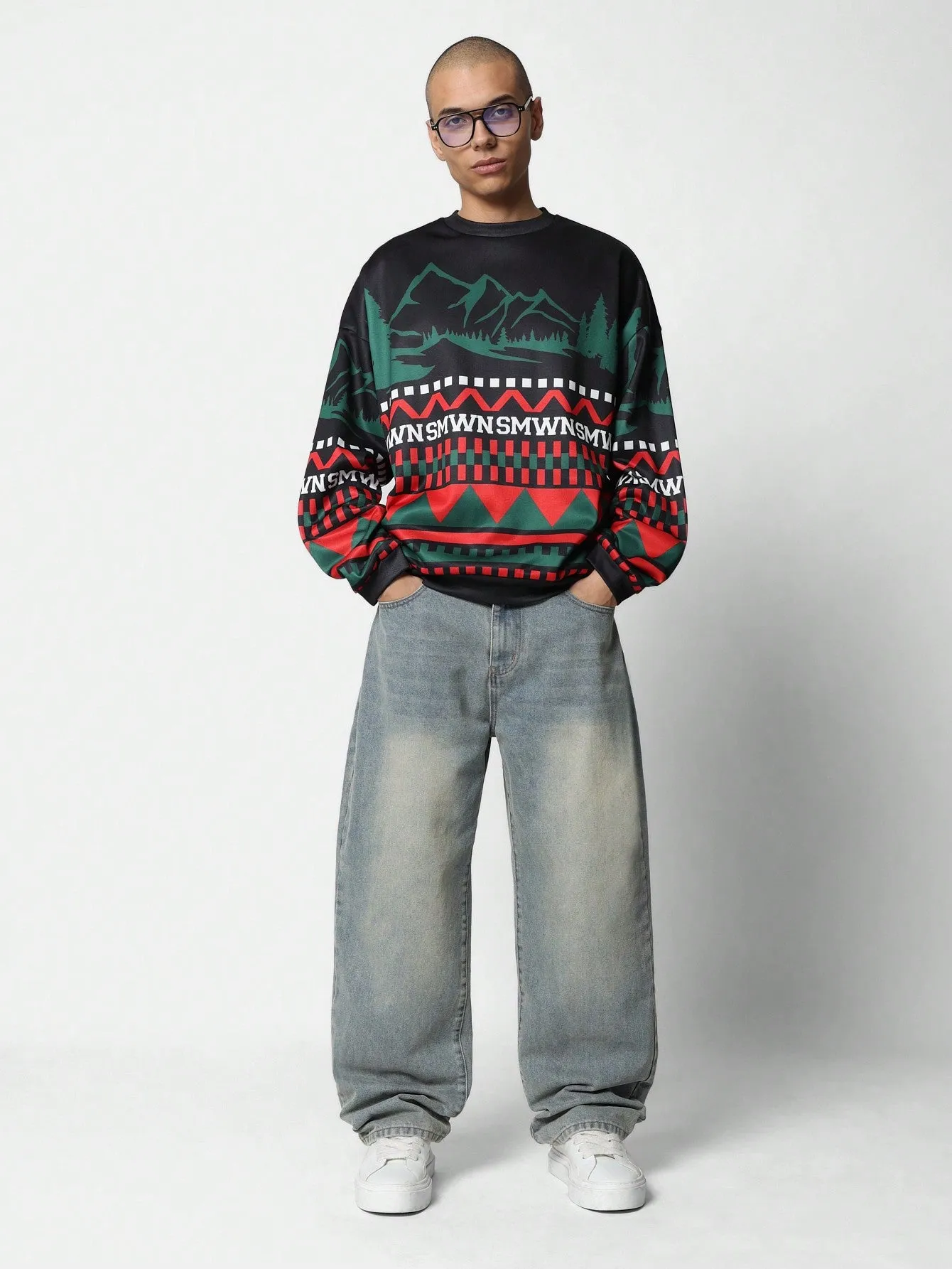 Oversized Fit Christmas Sweatshirt