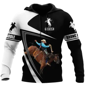 Personalized Rodeo Unisex Hoodie Bronc Riding Hoodies For Men And Women