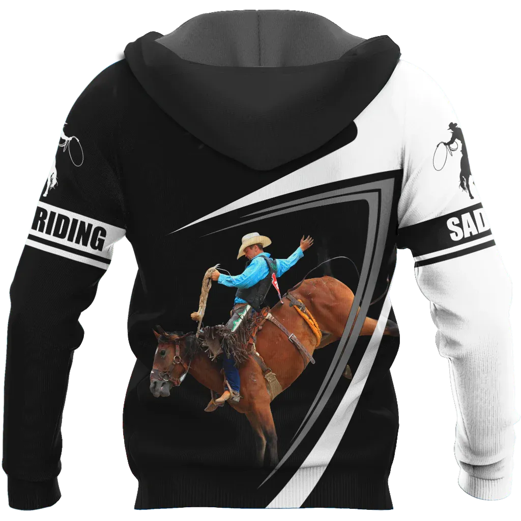 Personalized Rodeo Unisex Hoodie Bronc Riding Hoodies For Men And Women