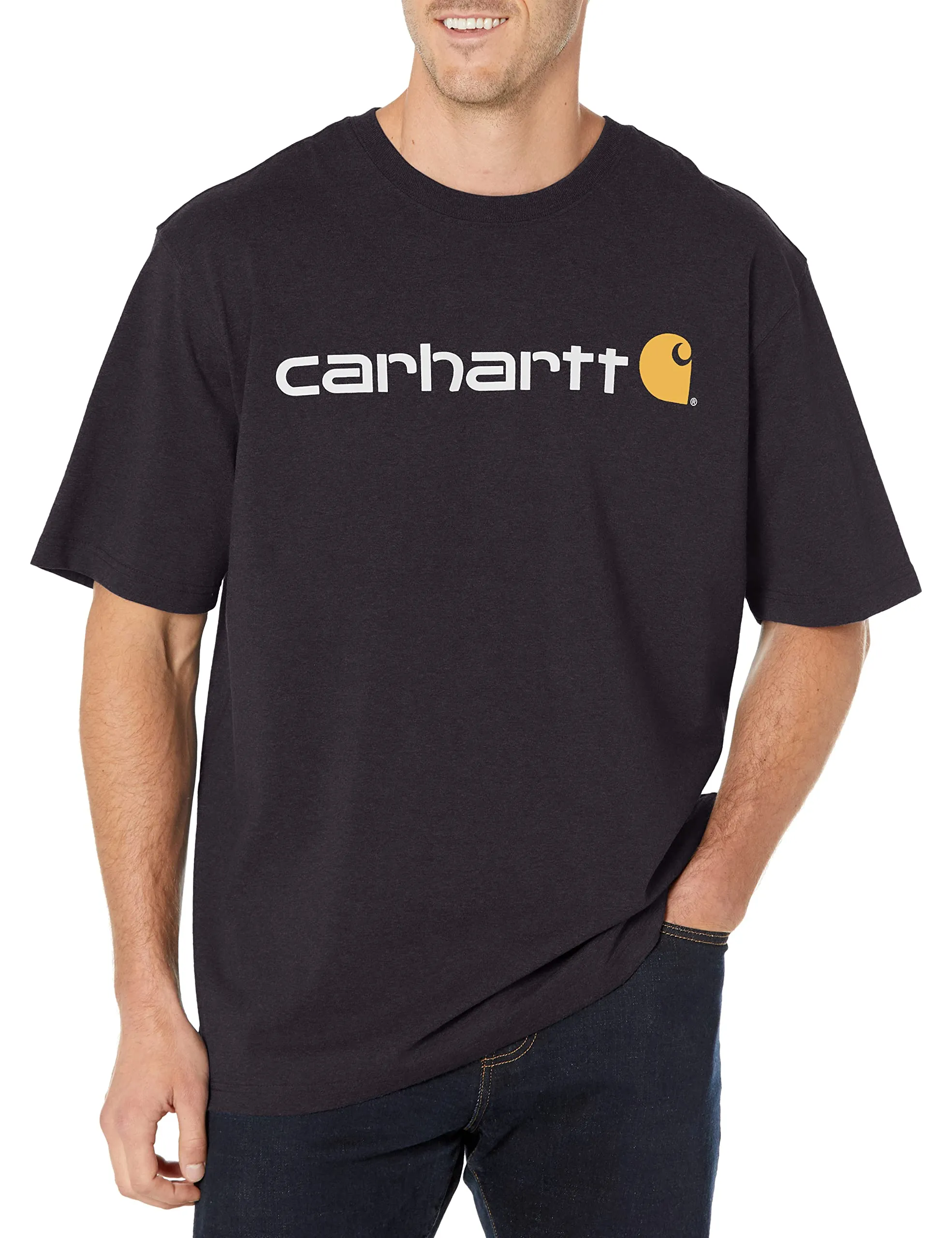 PR ONLY Carhartt 105709 & K195 Men's Loose Fit Heavyweight Short-Sleeve Logo Graphic T-Shirt