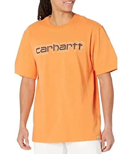 PR ONLY Carhartt 105709 & K195 Men's Loose Fit Heavyweight Short-Sleeve Logo Graphic T-Shirt