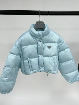 Prada Ciré Cropped Puffer Jacket (Detachable Sleeves)