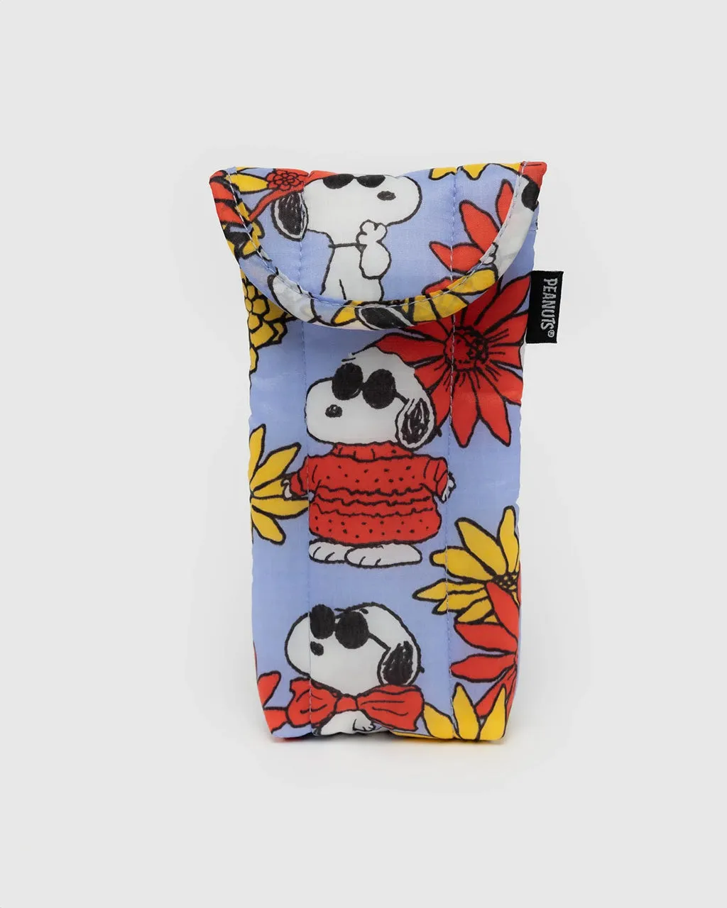 Puffy Glasses Sleeve - Floral Snoopy