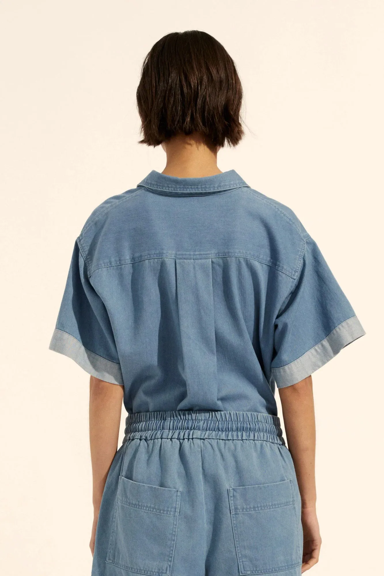 Rider Top in Chambray