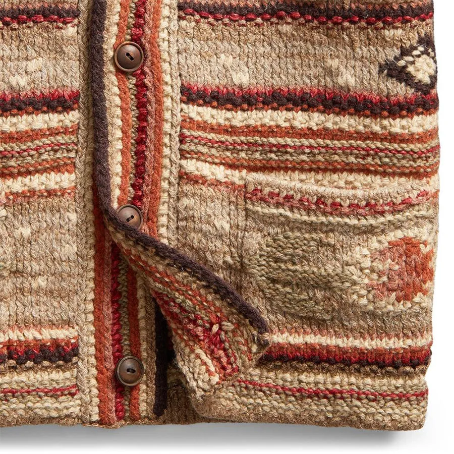 RRL by Ralph Lauren Shawl Cardigan Tan Multi