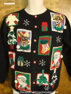 Santa and Friends Bad Christmas Sweater