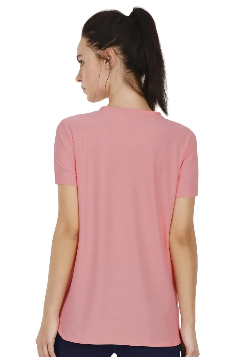 Smooth And Seamless Fitness T-Shirt - Shell Pink