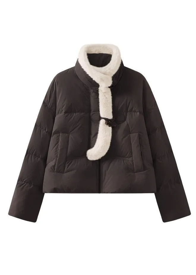 STAND COLLAR SHORT DOWN JACKET