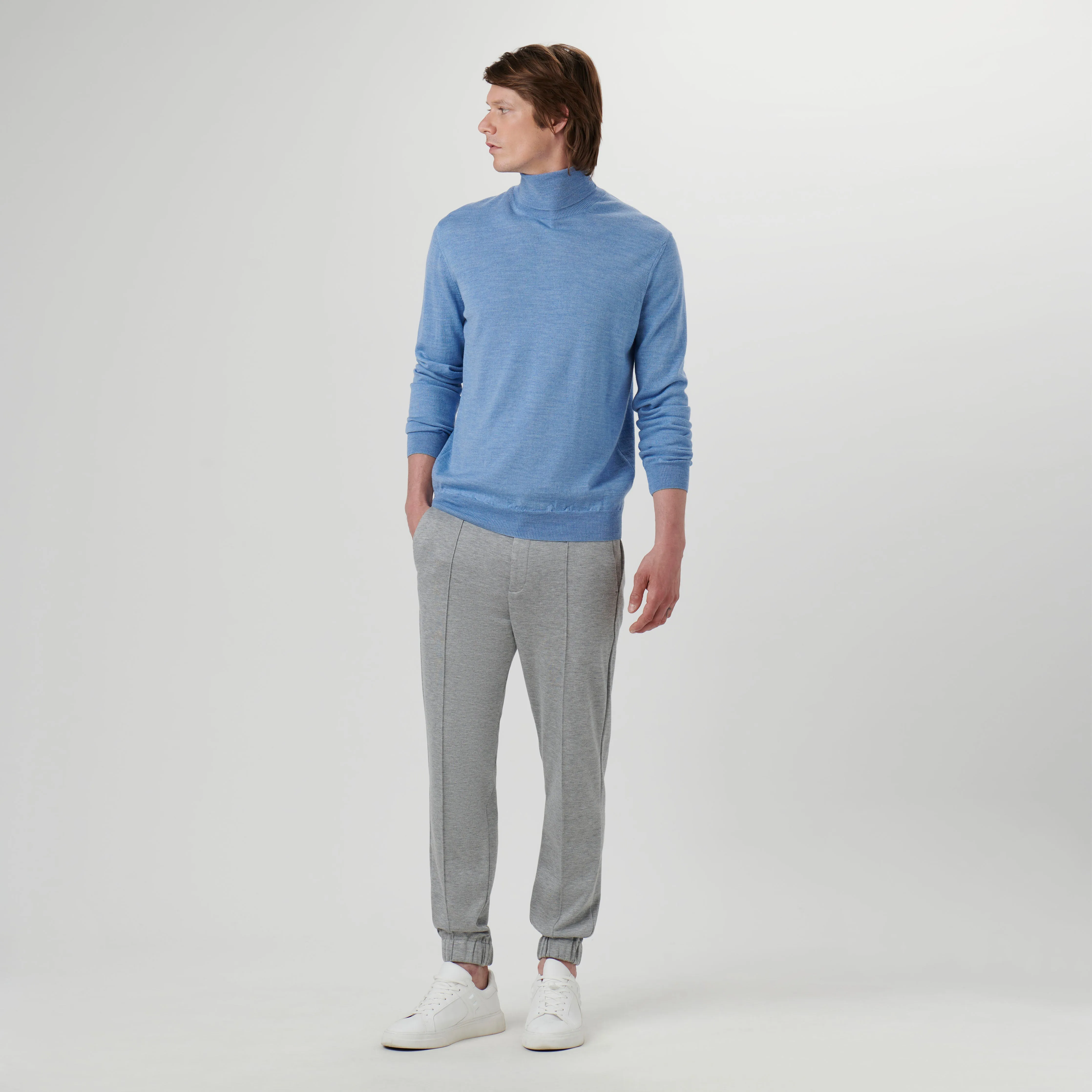 Super Merino Solid Turtleneck Sweater