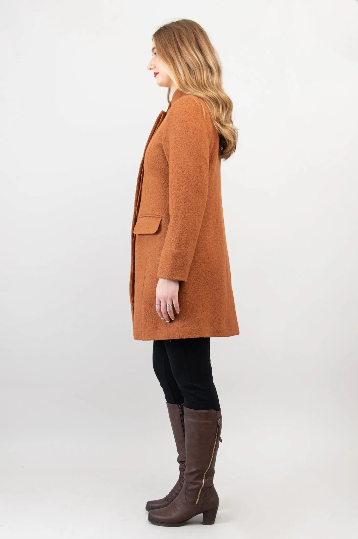 Verona Coat, Copper, Boiled Wool